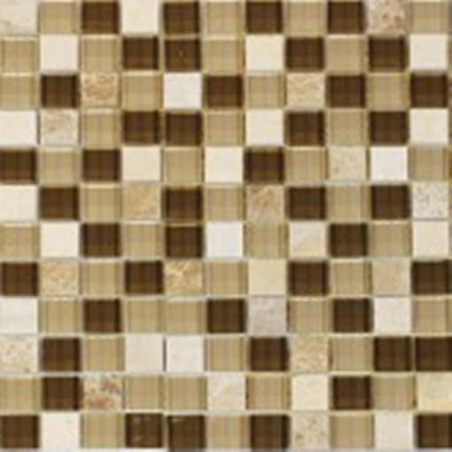 Taupe Town 1x1 Polished Mosaic