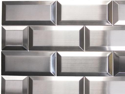 Odyssey 3x3 Subway Stainless Steel Mosaic