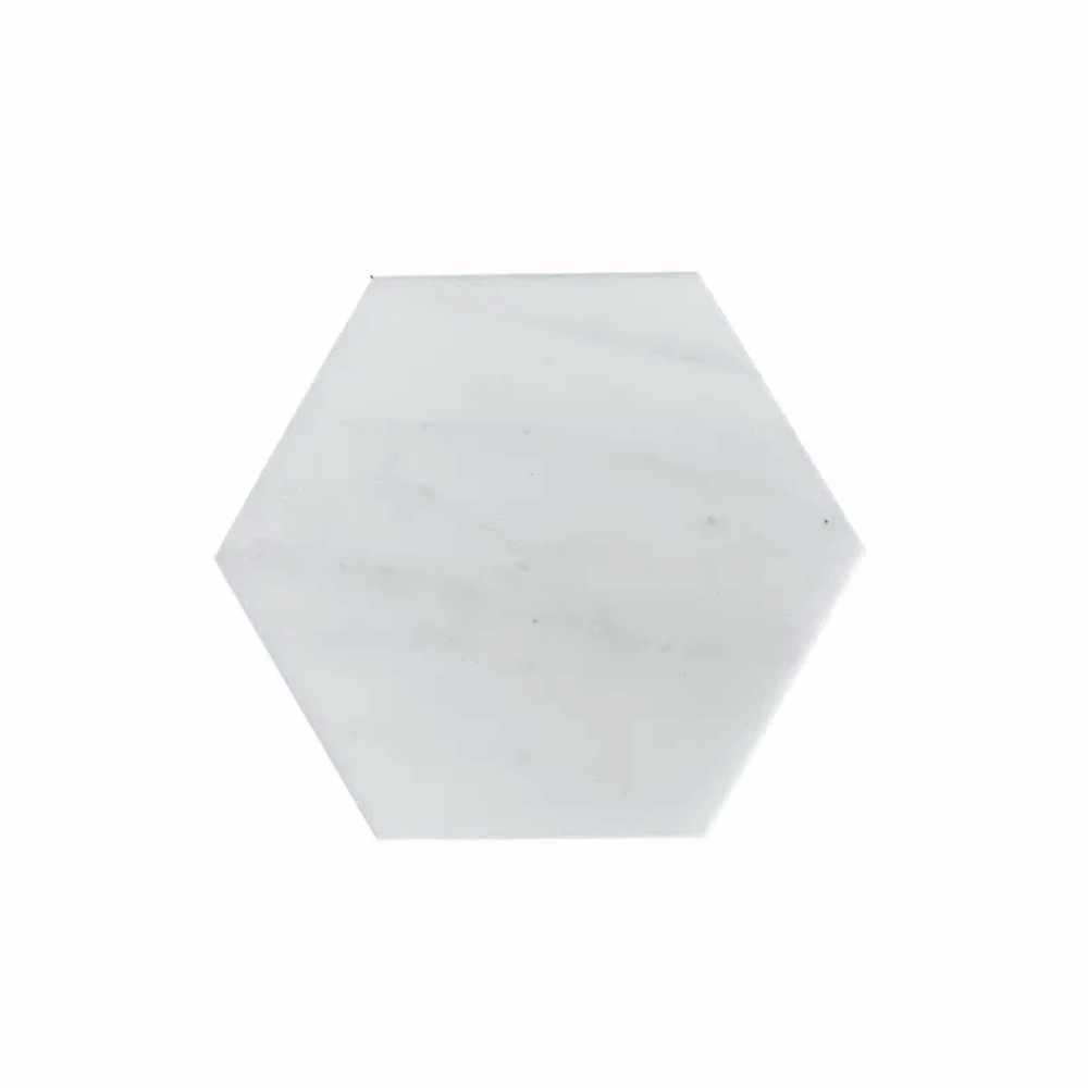 Bianco Oro 6X6 Hexagon Polished Marble Mosaic