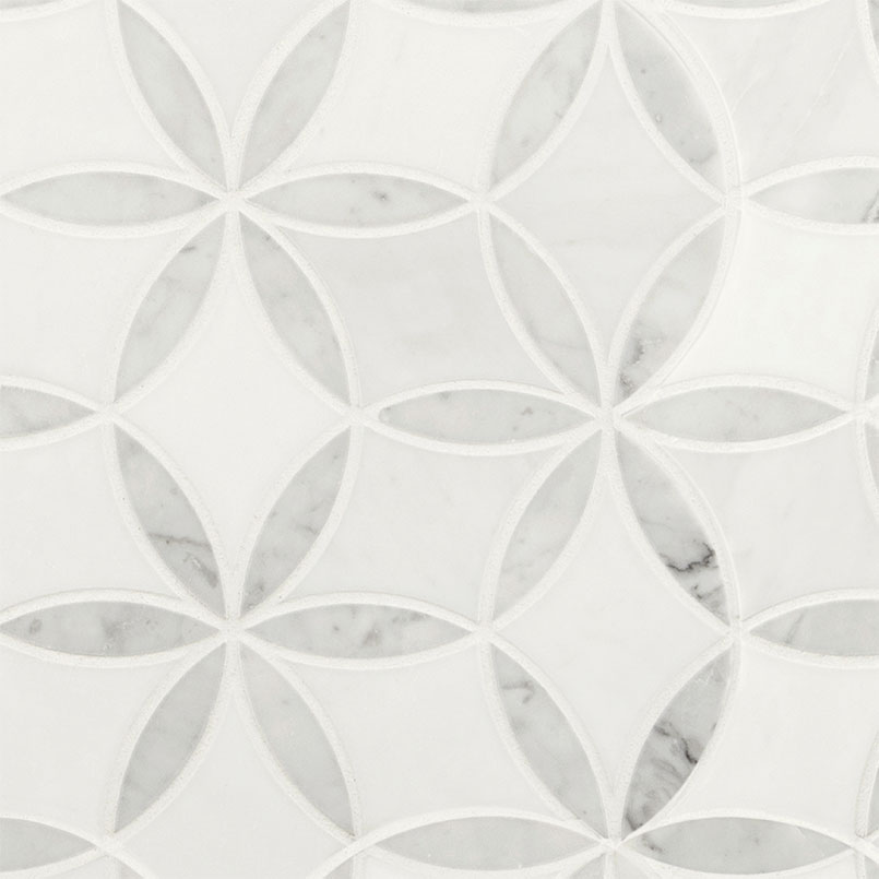 La Fleur Pattern Polished Marble Tile