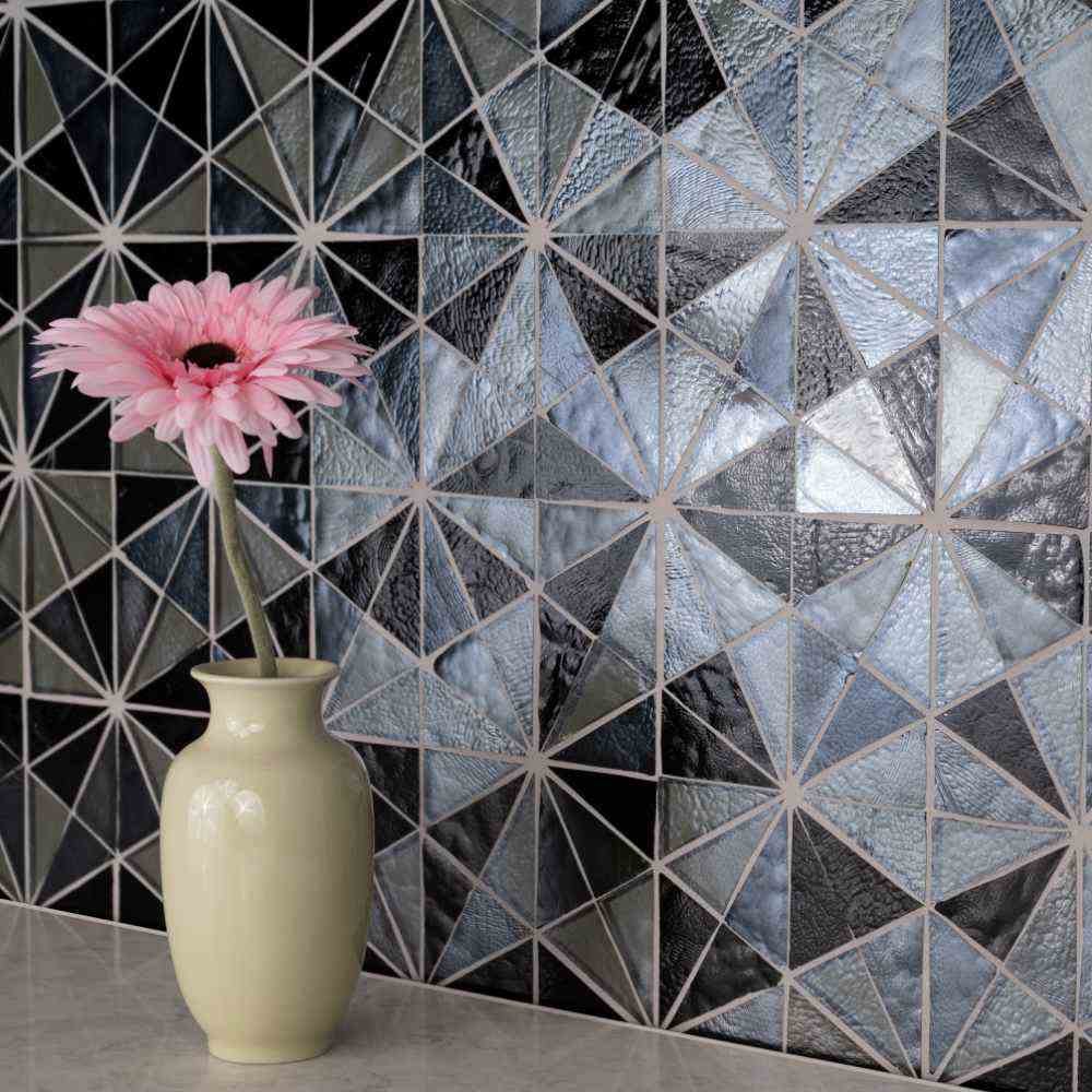 Stella Metallica 6mm Glossy Glass Mosaic Tile