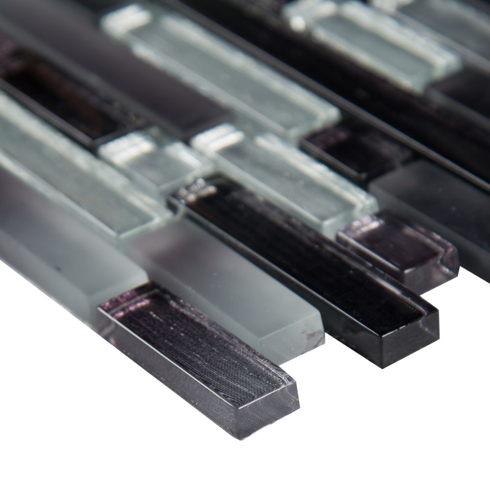 Akaya Nero Interlocking 8mm Glass Tile