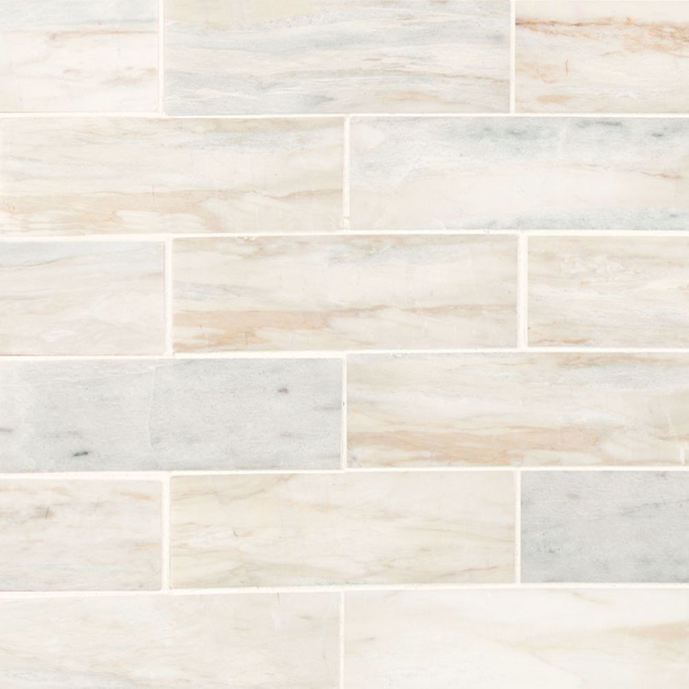 Angora 2x6 Polished Marble Subway Tile