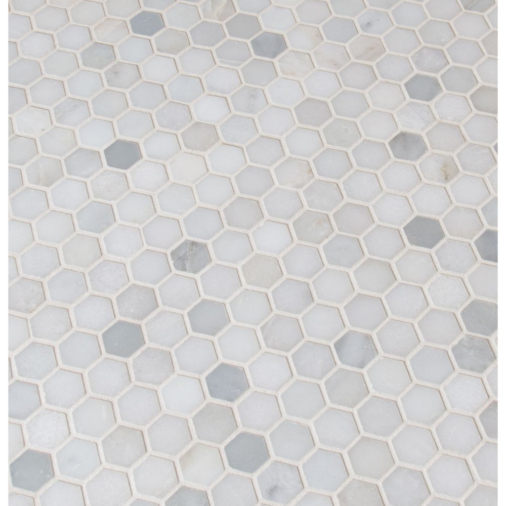 Arabescato Carrara Hexagon 1x1 Polished