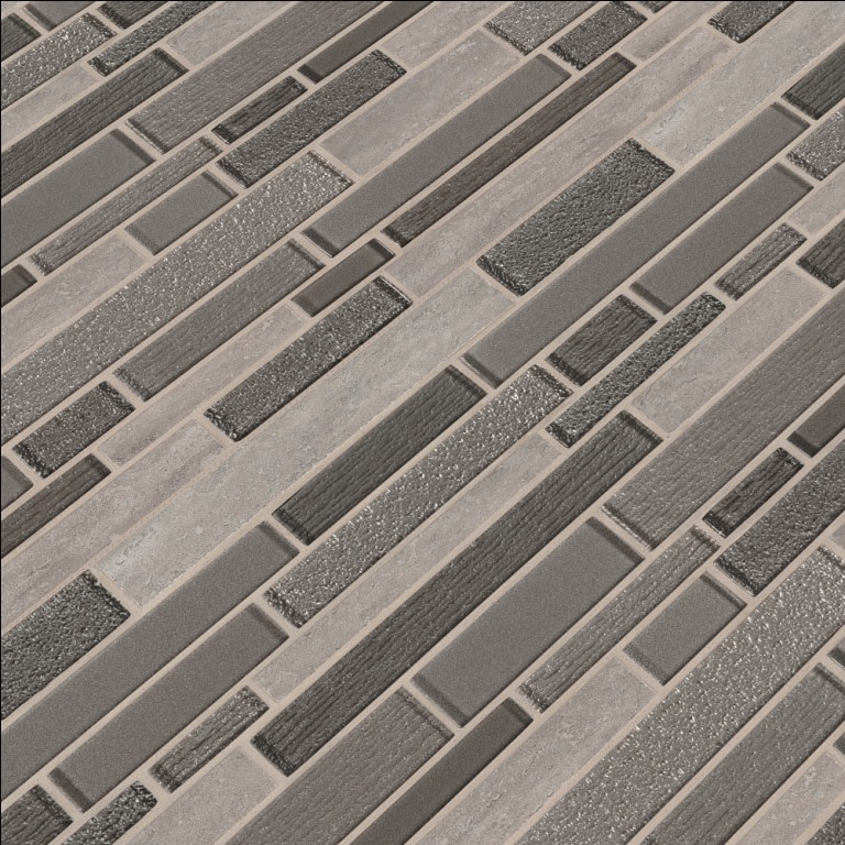 Azurite Interlocking 8mm Glass Wall Tile