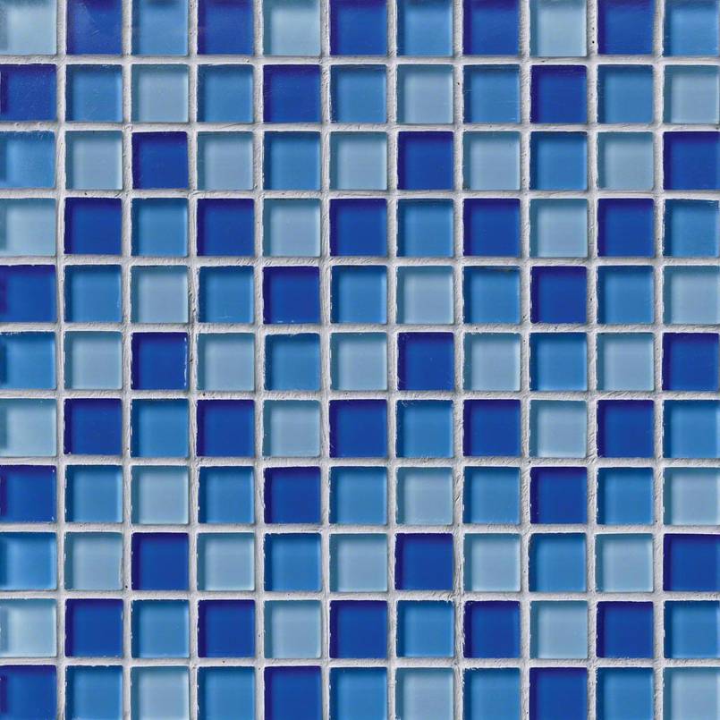 Blue Blend 1X1X8MM Glass Wall Tile