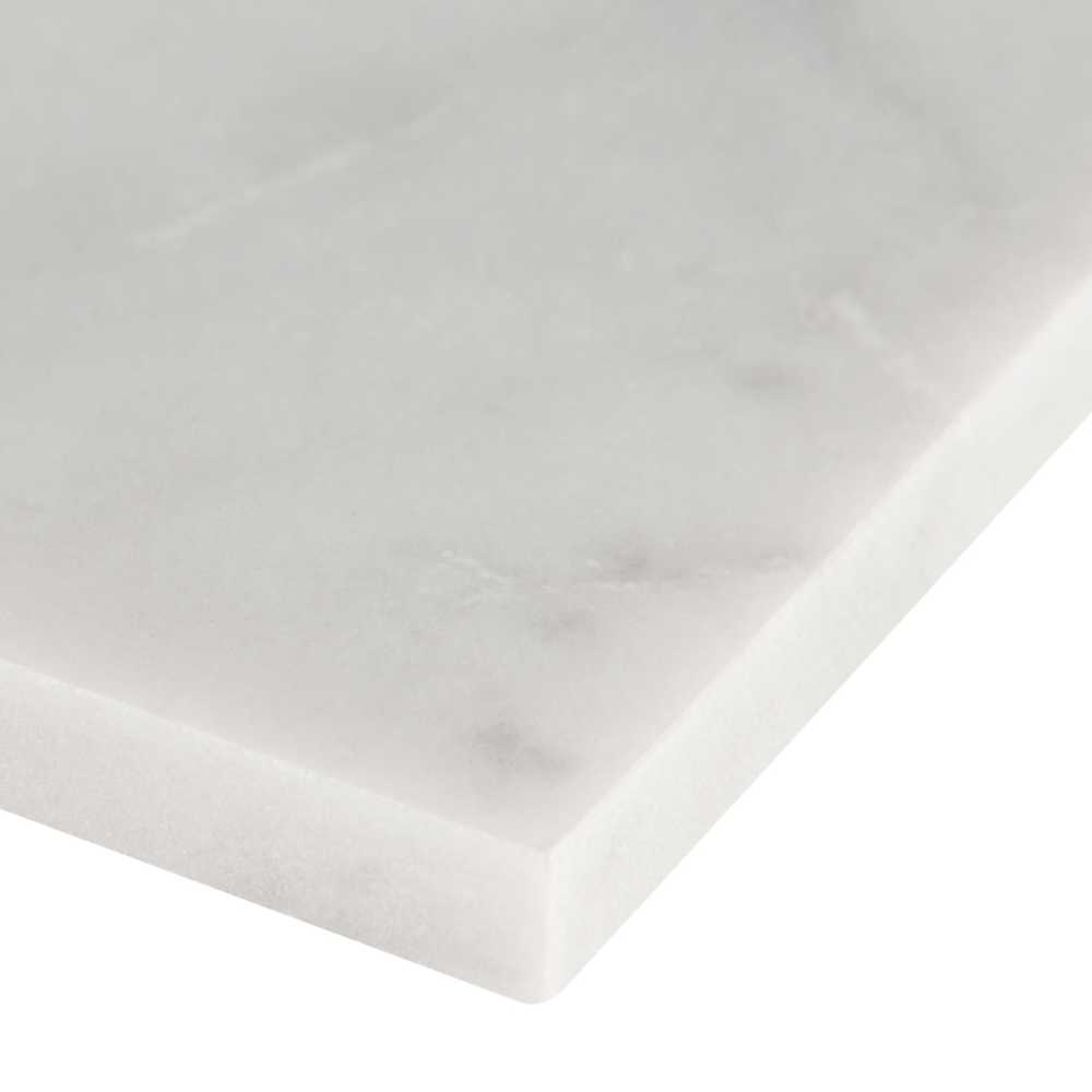 Carrara White 3x6 Honed Subway Marble Tile