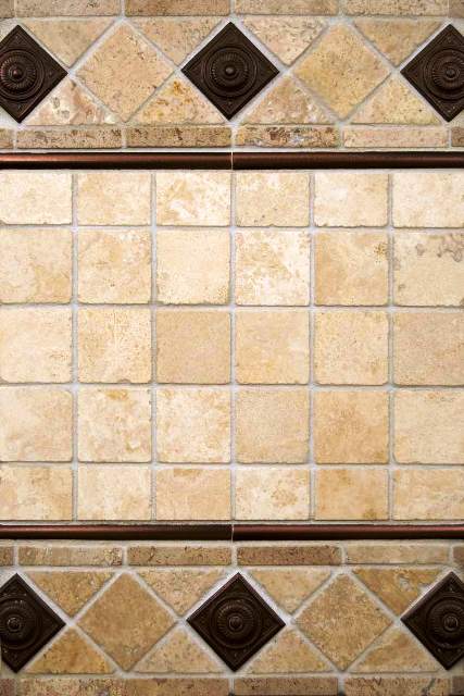 Chiaro Brick 12X12 Tumbled Travertine Mesh-Mounted Mosaic Tile