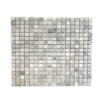 Carrara White Square Polished Marble Mosaic