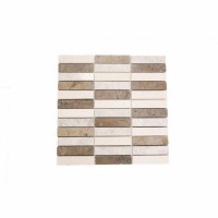 Limes Stone 1X4 Straight Honed Marble Mosaic