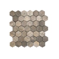 Tunisia Thala Grey Hexagon 2X2 Honed Marble Mosaic