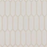 Antique White Picket 12X12 Glossy Ceramic Mosaic Tile