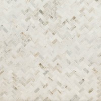 Arabescato Venato White 1X2 Herringbone Honed Marble Mosaic Tile
