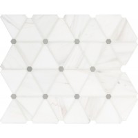 Bianco Dolomite Pinwheel Polished Backsplash Mosaic