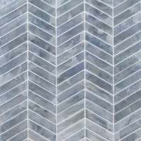 Blue Shimmer Chevron 9.95X11.85 6mm Glossy Glass Mosaic Tile