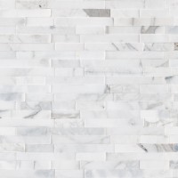 Calacatta Marbella Peel and Stick Marble Mosaic Tile