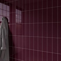 Color Wheel Linear Plum Crazy 4X12 Glossy Wall Tile