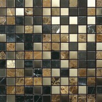 Siberian Brown 1x1 Honed / Polished Blend Mosaic