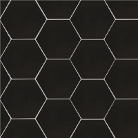 Hexley Graphite 9X10.5 Hexagon Matte Porcelain Mosaic Tile