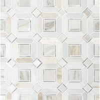 Milano Silver Geometric Pattern Backsplash Mosaic Tile