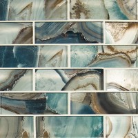 Night Sky 2x6 Glass Backsplash Subway Tile