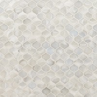 Pearla Arabesque 10X10.2 8mm Glossy Glass Mosaic Tile