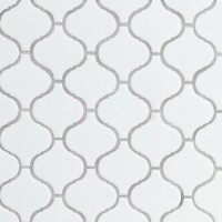 White Arabesque 6mm Glossy Porcelain Mosaic Tile