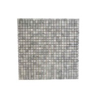 Carrara White Mini Square 3/8X3/8 Polished Marble Mosaic