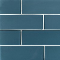 Haiku Sapphire 3x9 Glass Mosaic Tile