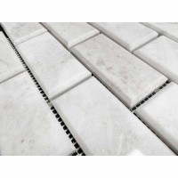 Kalta Bianco 2X4 Polished Big Beveled Brick Mosaic