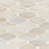 Angora Elongated Octagon Polished Marble Mosaic Tile