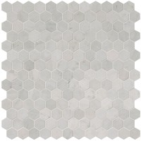 Carrara White 2x2 Hexagon Polished Mosaic Tile