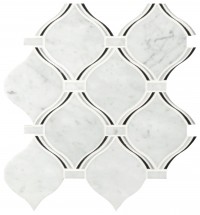Danza Arabesque 10.94X10.19 Polished Marble Mosaic Tile