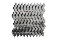 Stainless Steel 3D Herringbone Brushed Mosaic
