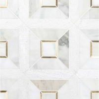 Verona Gold Geometric Pattern Mosaic Tile