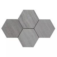 Wooden White 6X6 Honed Hexagon Mosaic