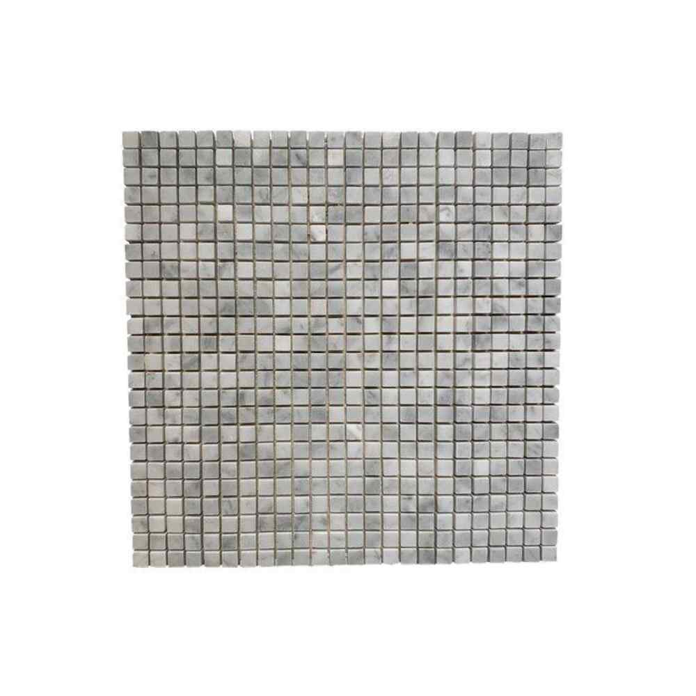 Carrara White Mini Square Polished Marble Mosaic