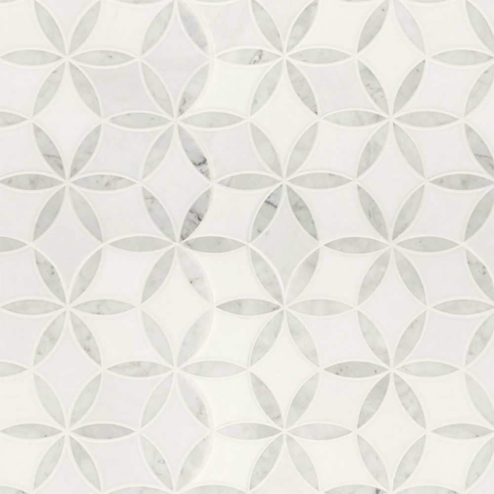 La Fleur Pattern Polished Marble Tile