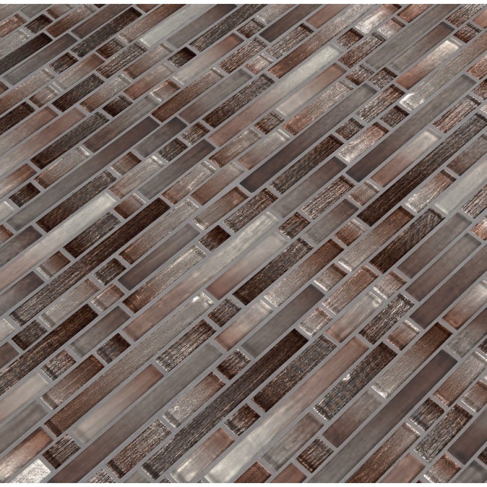  Akaya Copper Interlocking 8mm Glass Tile
