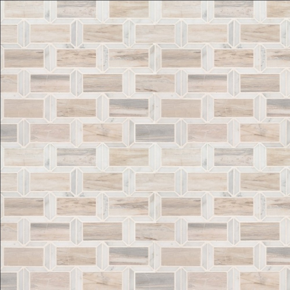 Angora Framework 12X12 Polished Mosaic Wall Tile