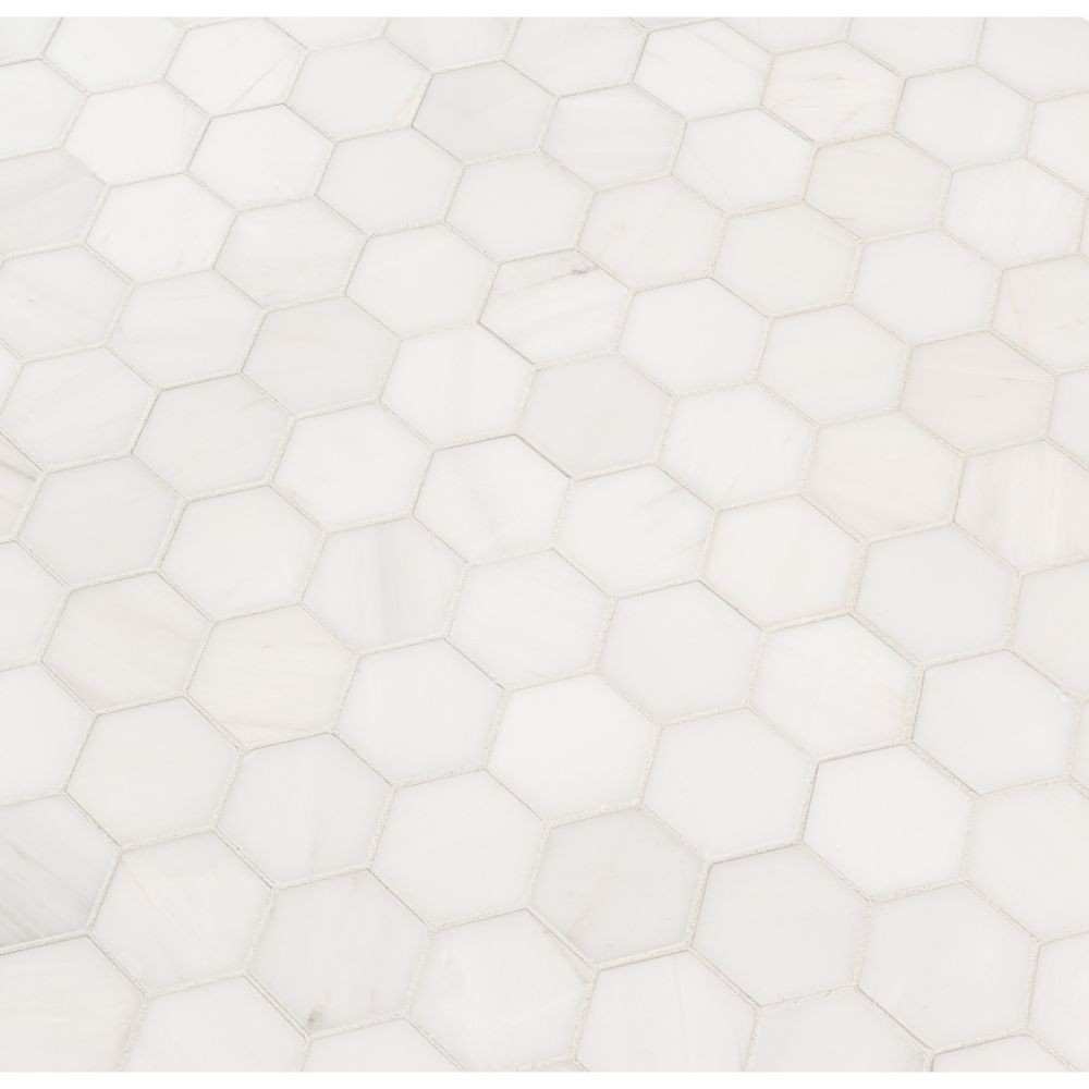 Bianco Dolomite 2X2 Hexagon Polished Mosaic