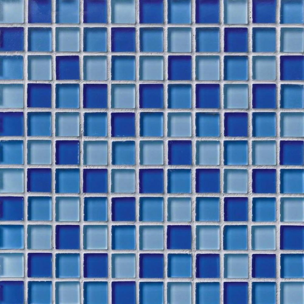 Blue Blend 1X1X8MM Glass Wall Tile