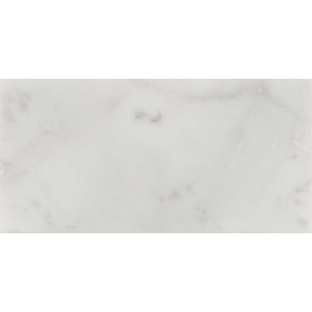 Carrara White 3x6 Honed Subway Marble Tile