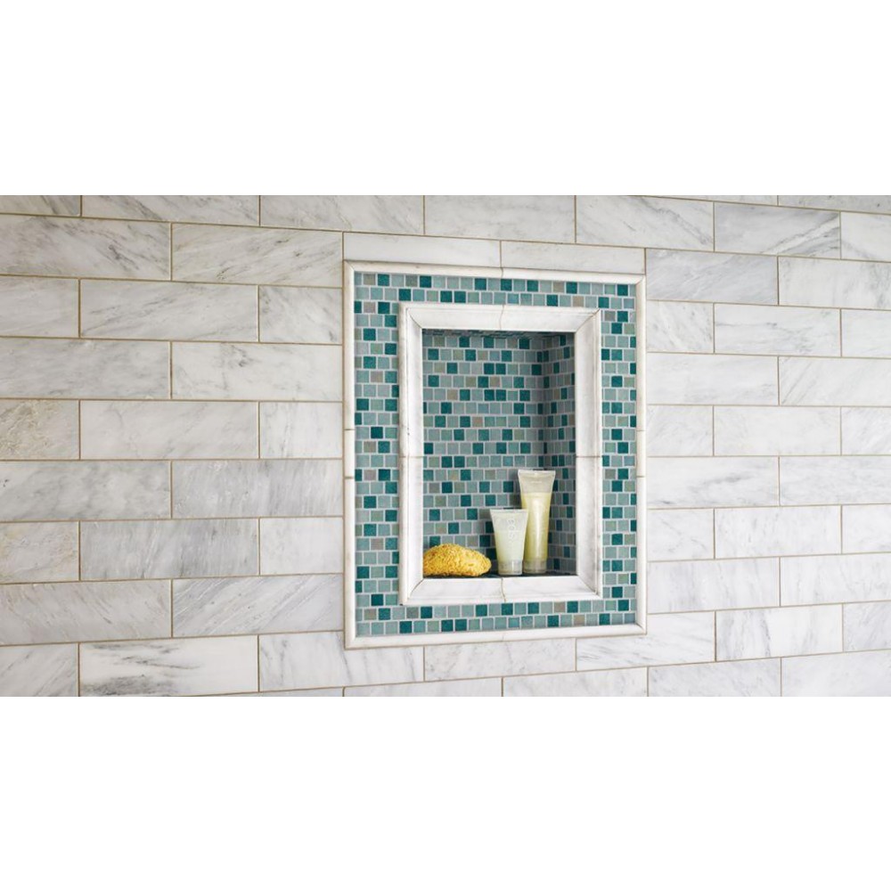 Carribean Jade 1X1 Staggered Glass Mosaic