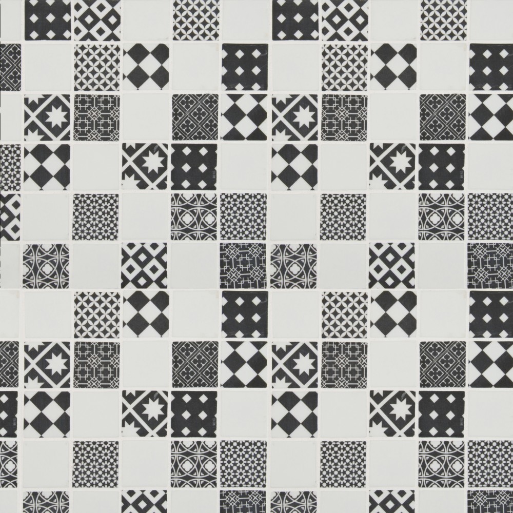 Checkorama 2x2x4mm Matte Glass Mosaic Tile-1