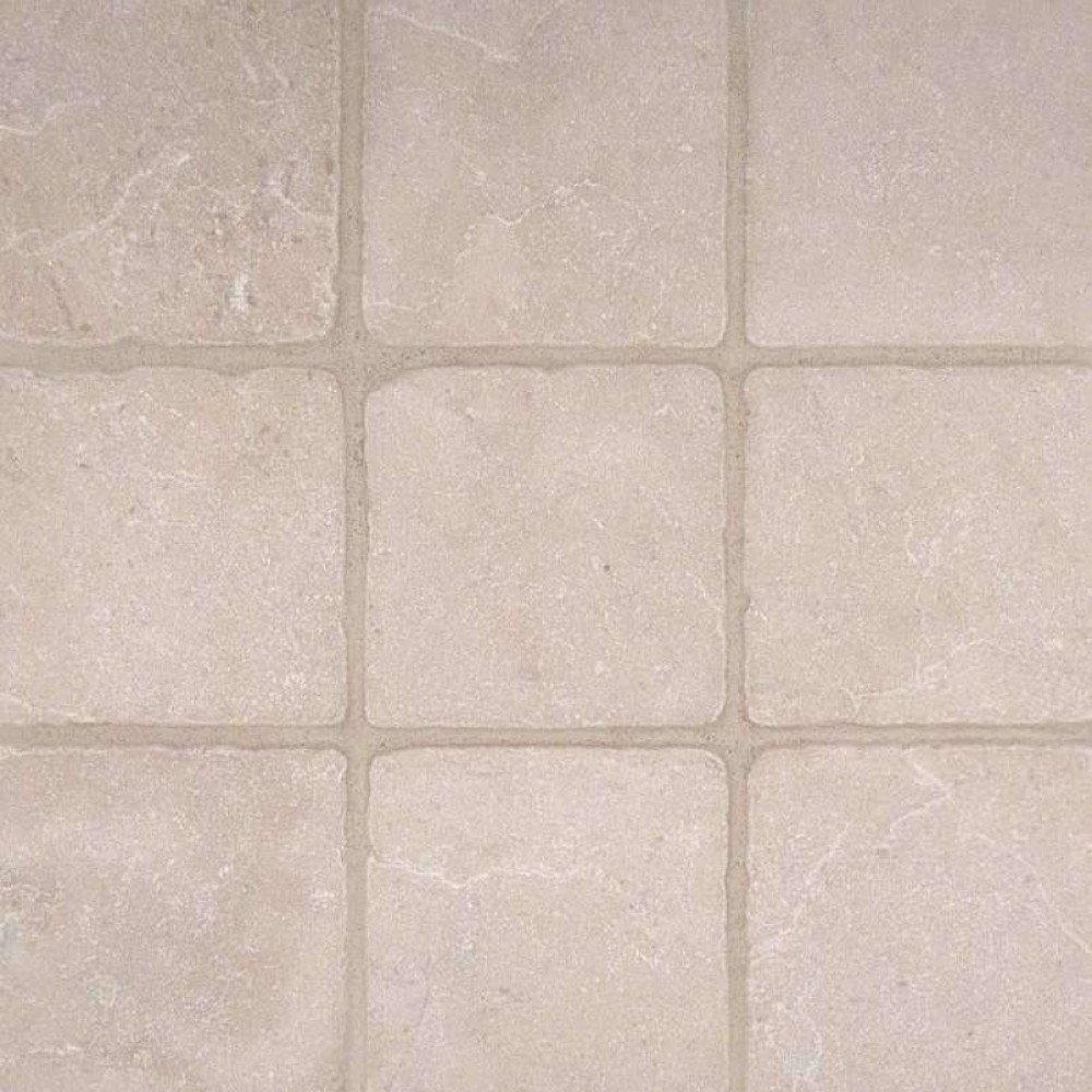 Crema Marfil 4x4 Tumbled Marble Tile