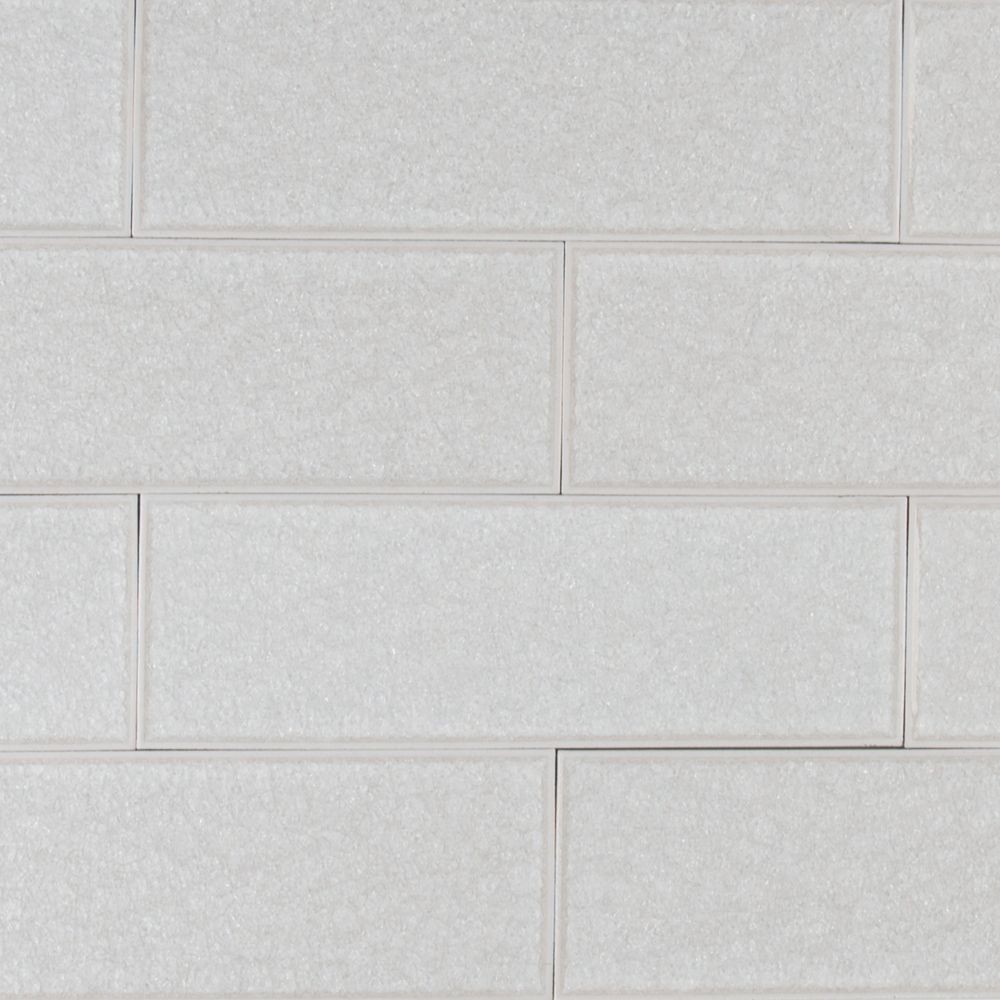 Frosted Icicle 3x9 Glass Subway Tile 