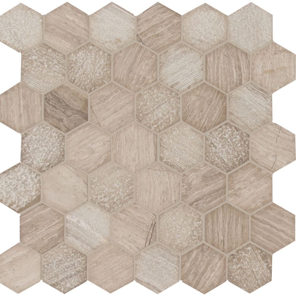 Honey Comb 2x2 Hexagon Multi Finish Mosaic