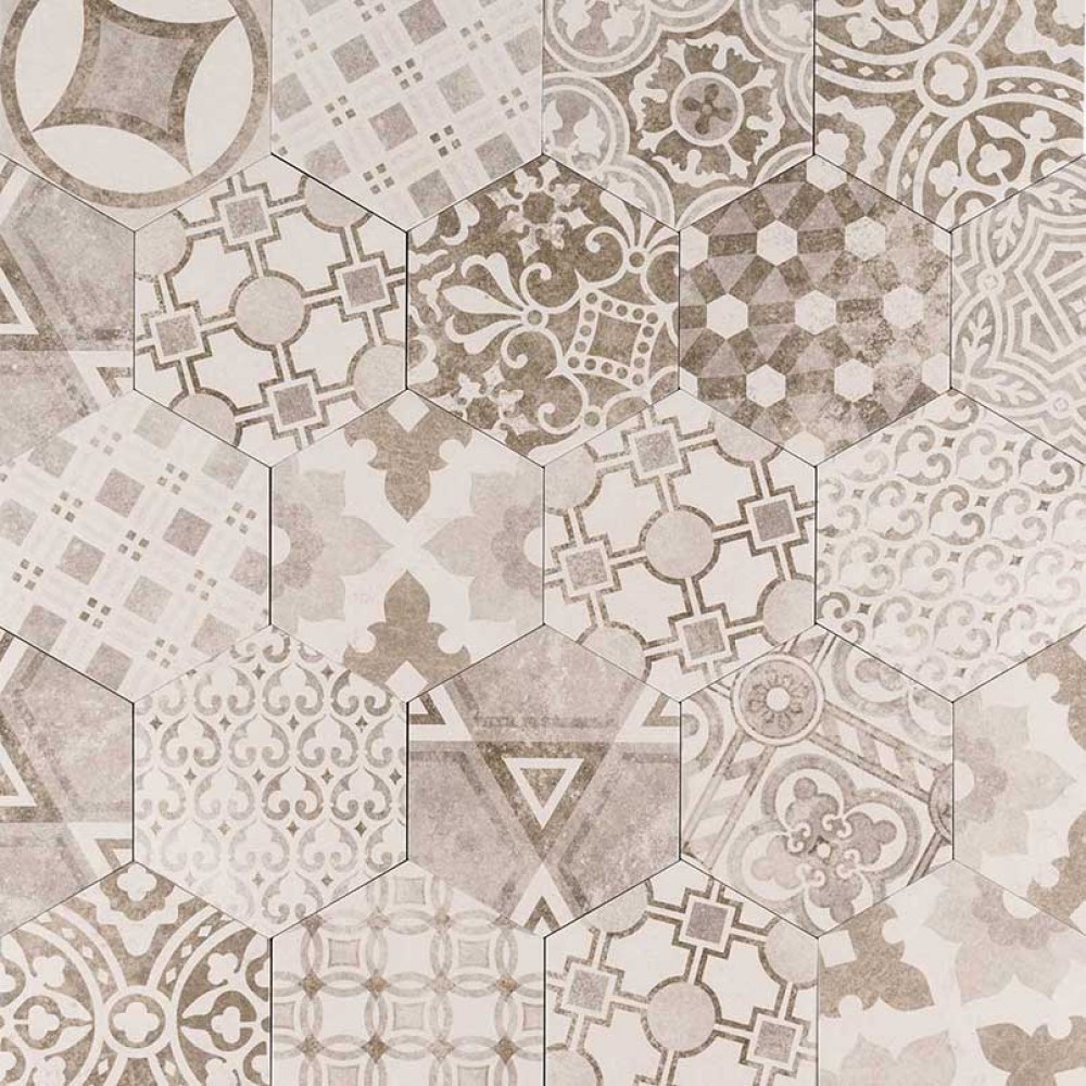 Kenzzi Mixana 7X8 Hexagon Matte Mosaic 