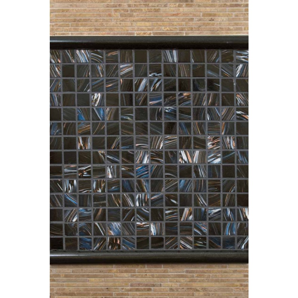 Midnight Blue 12X12 Iridescent Glass Mosaic Tile